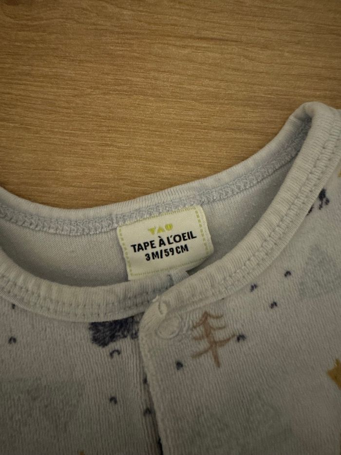 Lot de 3 pyjamas bébé mixte - taille 3 mois - photo numéro 7