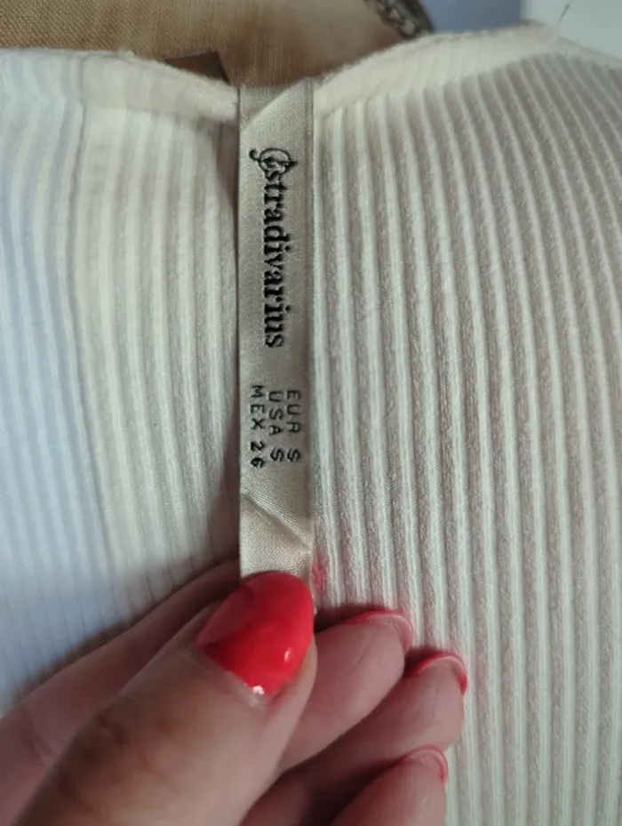 Robe blanche côtelée - photo numéro 6