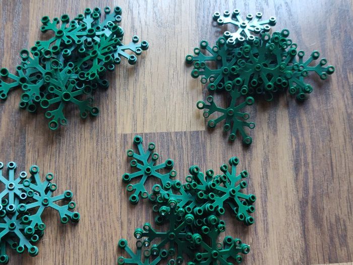 Lot 80 grands feuillages vert foncé Lego - en parfait état jamais utilisés - vrai Lego - photo numéro 9