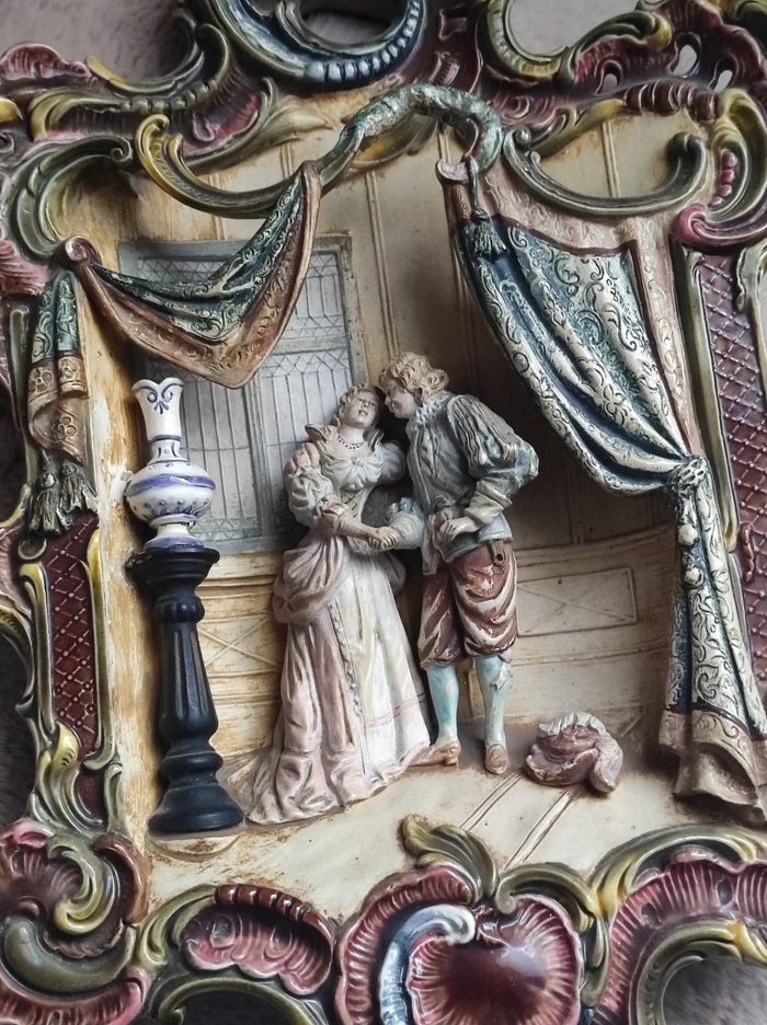 Plaque décorative murale barbotine en céramique - photo numéro 2