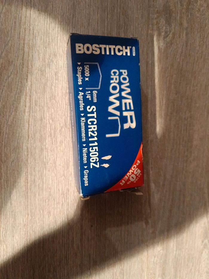 Agrafes bostitch 6mm 1/4" 5000unites