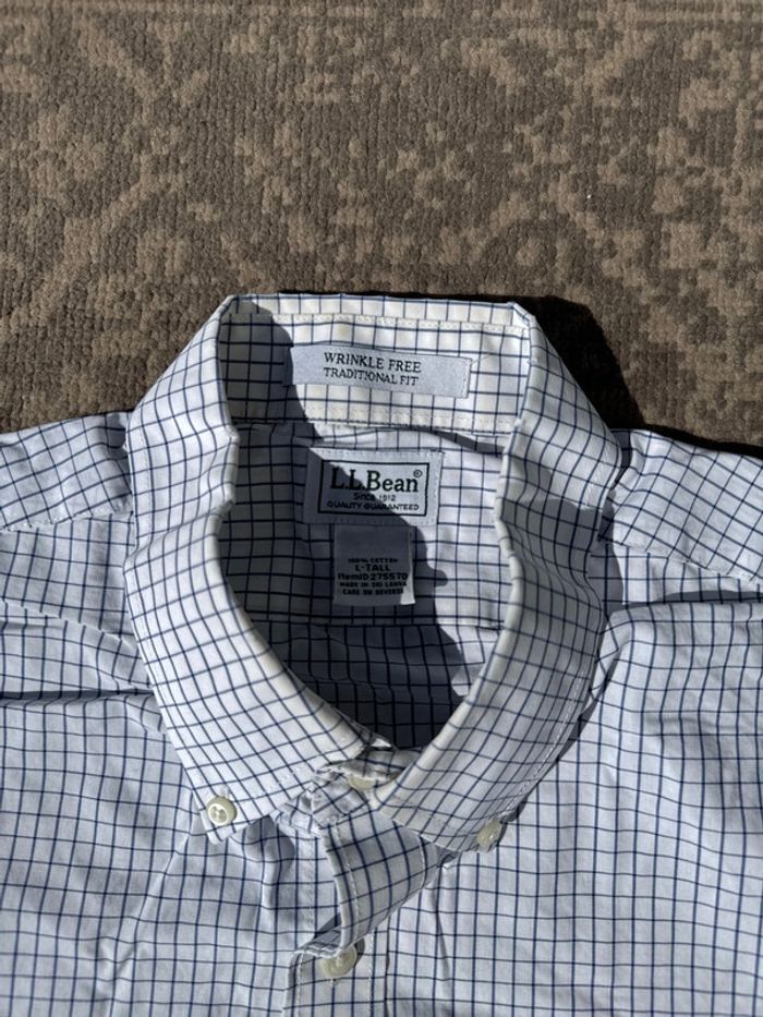 Chemise L.L. Bean à Carreaux - Taille L Tall - 100% Coton - photo numéro 2