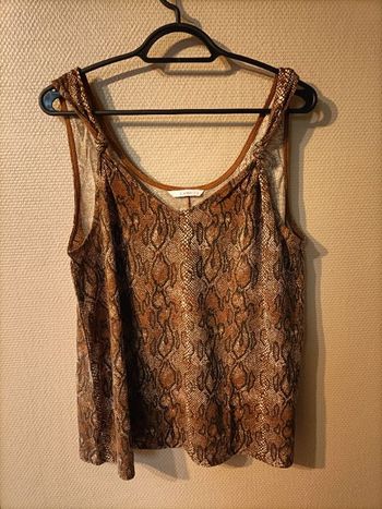 Débardeur marron serpent python