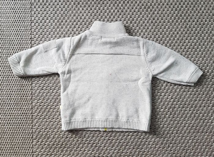 Gilet beige chiné garçon - 3 mois - photo numéro 6