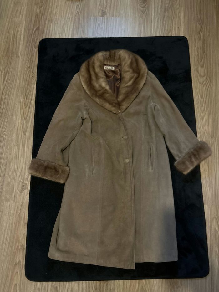 Manteau en daim vintage