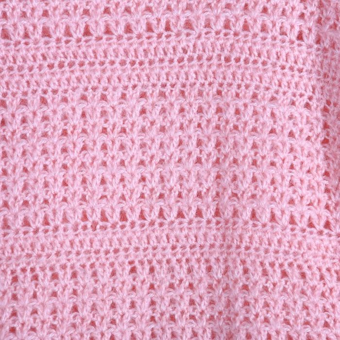 Superbe tricot en laine rose pastel fait main (#23431) - photo numéro 4