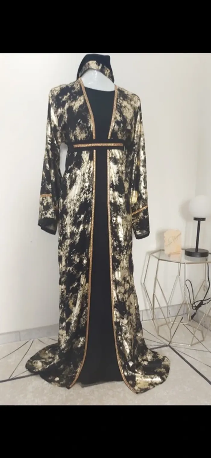 Kimono caftan doré événement neuf - photo numéro 3