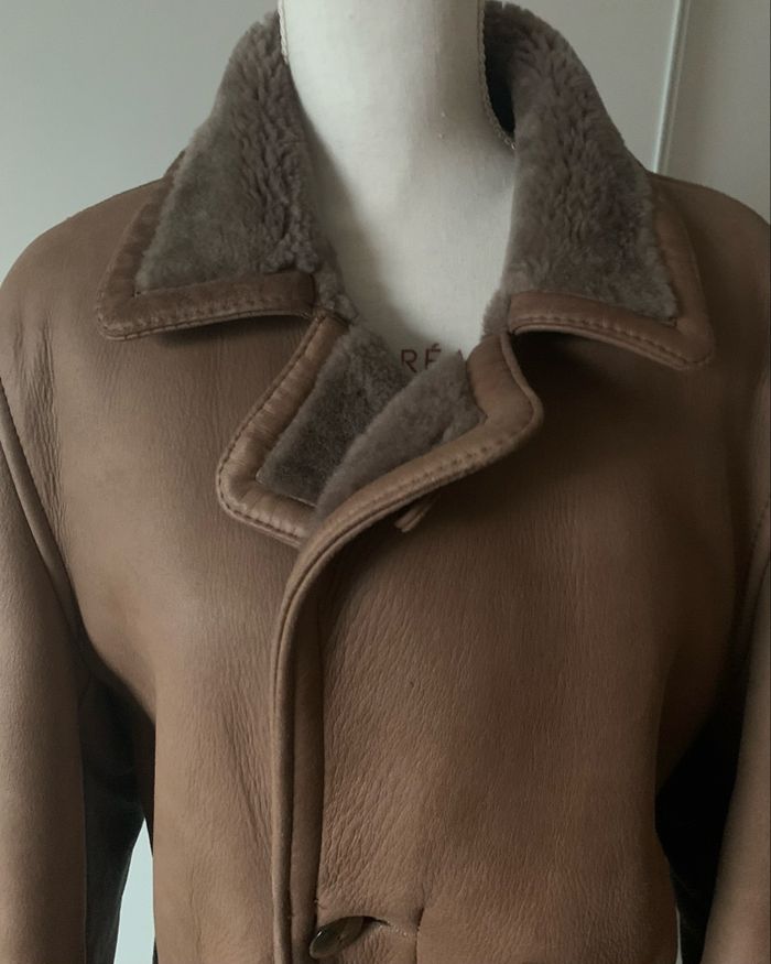 Manteau Homme façon peau lainée taupe - photo numéro 2