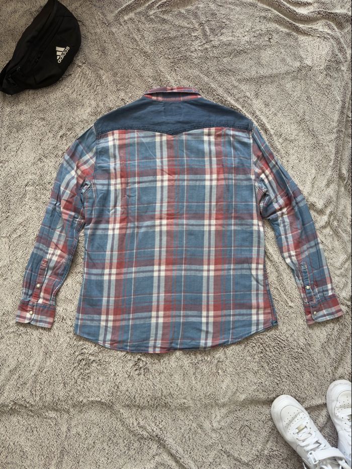 Chemise à carreaux bleu et rose taille XXL - Celio - photo numéro 3