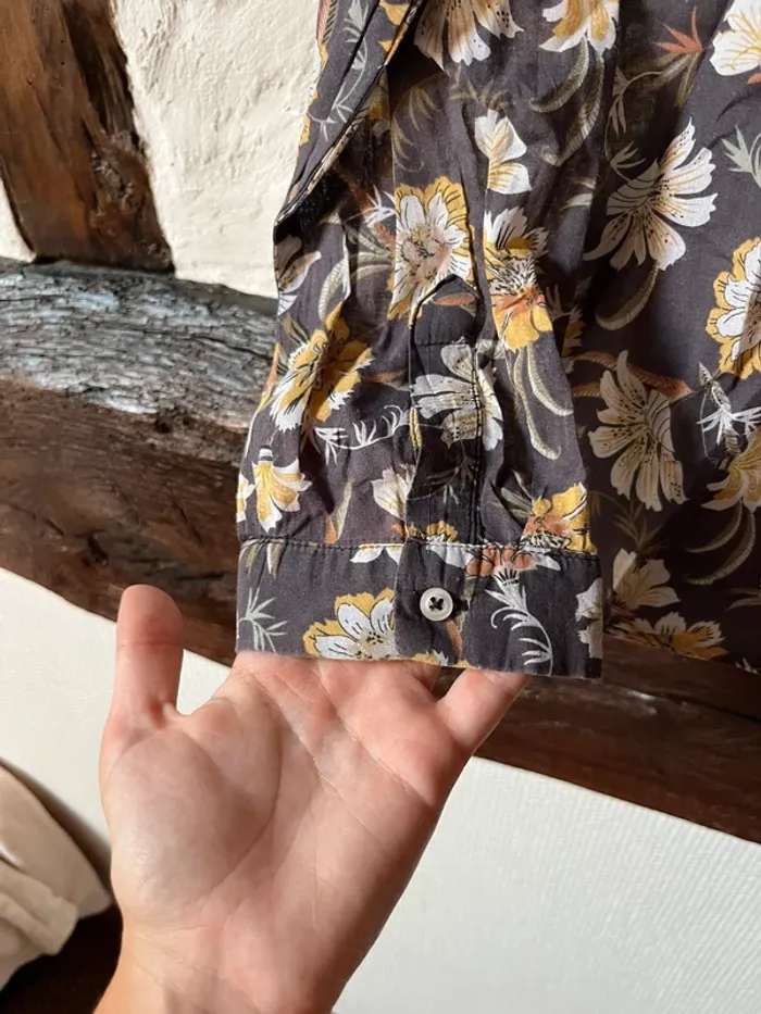 Chemise en coton à fleurs Caroll - taille 44 - Confort et élégance - photo numéro 3