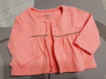 Gilet 1 mois obaibi rose