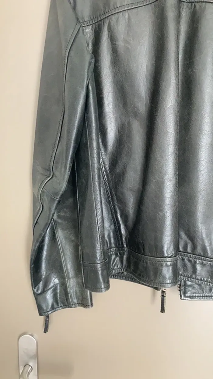 Blouson homme en cuir noir taille L Oakwood - photo numéro 14