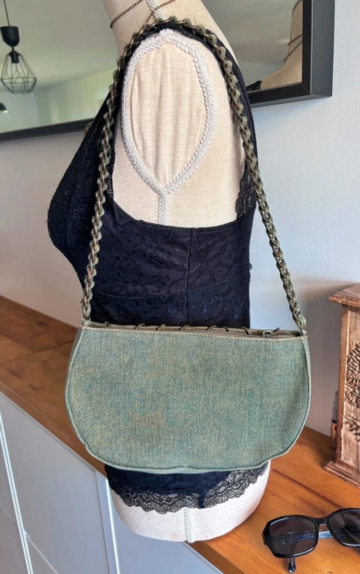 👜 petit sac à main aspect jean avec métal vintage - photo numéro 2