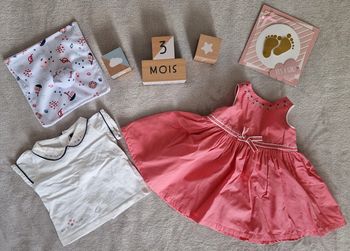 Ensemble Sergent Major robe rose + t-shirt blanc 3M (BE)