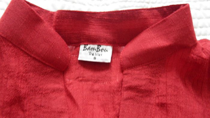 Polo rouge taille M Bambou - photo numéro 2