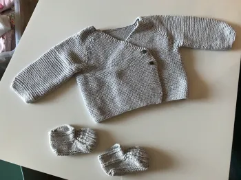Gilet et chaussons fait main