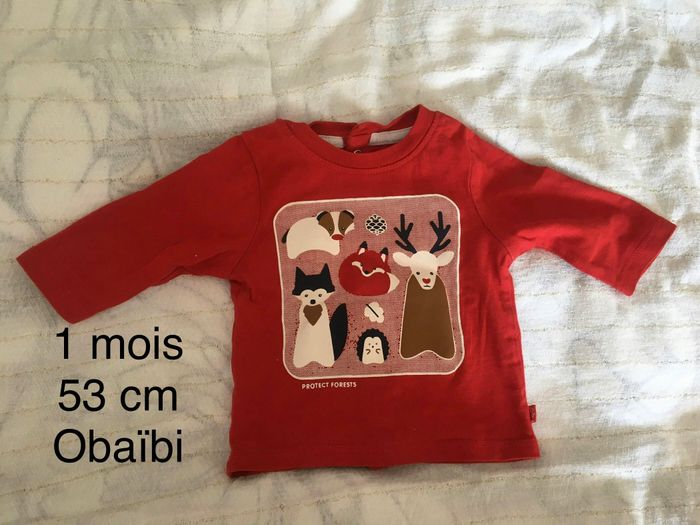 T-shirt manches longues 1 mois