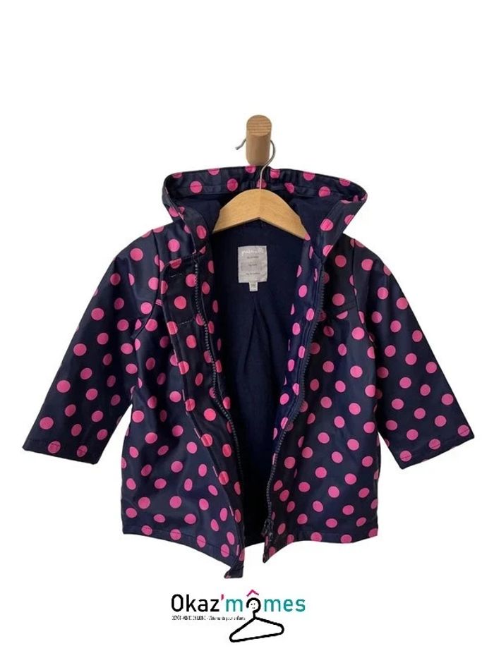Veste imperméable zippée à capuche - Grain de blé 18 mois (80cm) - photo numéro 2