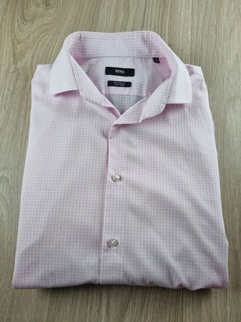 Chemise rose a carreaux Homme Hugo Boss " regular fit " Taille L