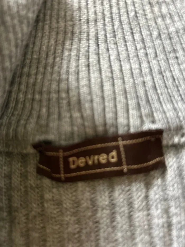 Pull gris col montant 50% laine - photo numéro 5