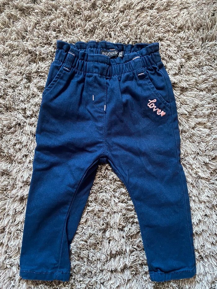 Pantalon élastiqué marine 68cm neuf