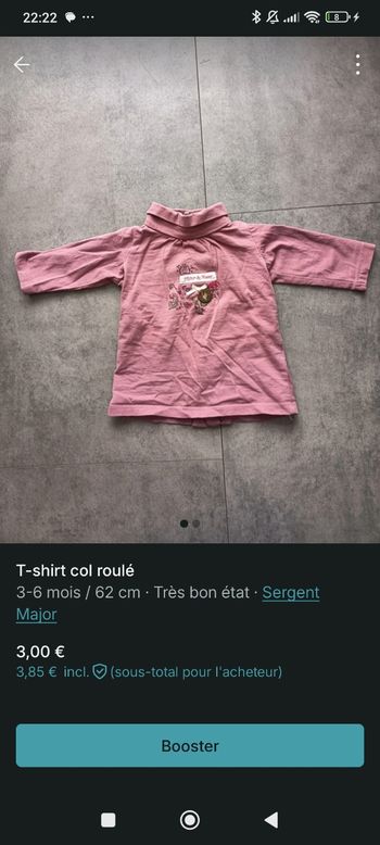 T-shirt col roulé 