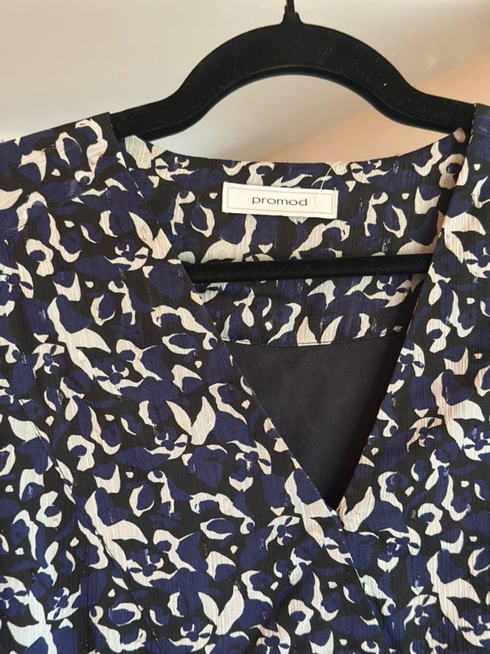 Robe à motifs floraux bleu/blanc Promod taille 42/44 - photo numéro 4
