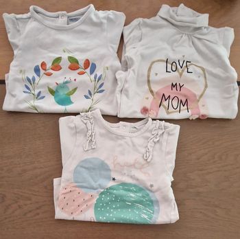 Lot de 3 tee shirt blancs en bon et très bon état