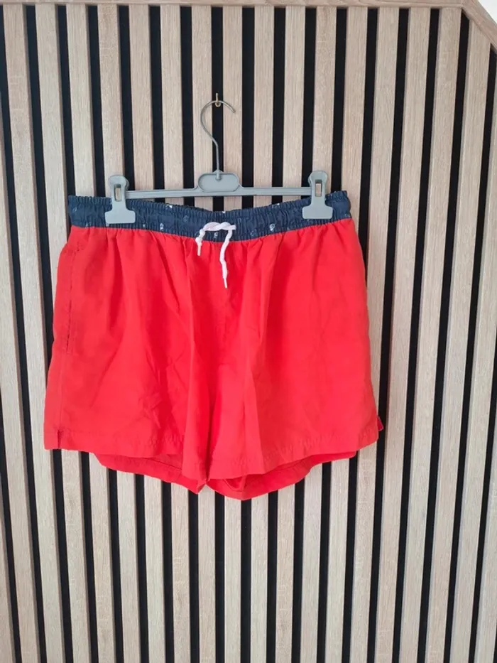 Short maillot de bain rouge orangé T L