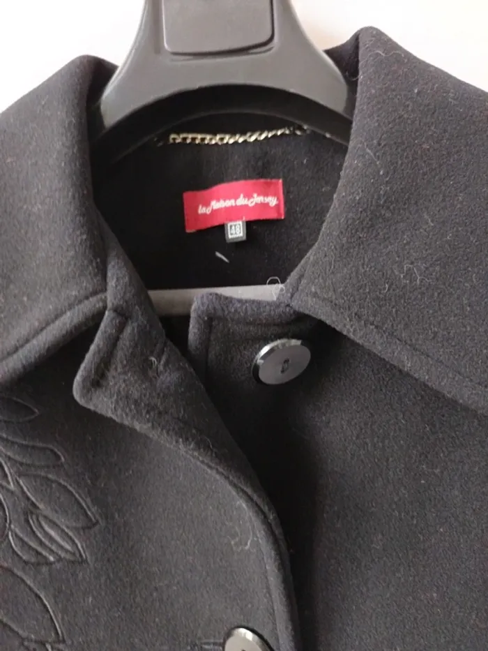 Manteau La Maison du Jersey, noir, laine/cachemire t.44 - photo numéro 3