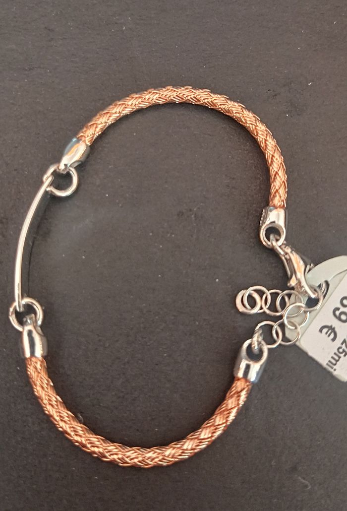 VALENZI, bracelet avec plaque pour enfant, Argent rosé 925. Neuf. - photo numéro 2