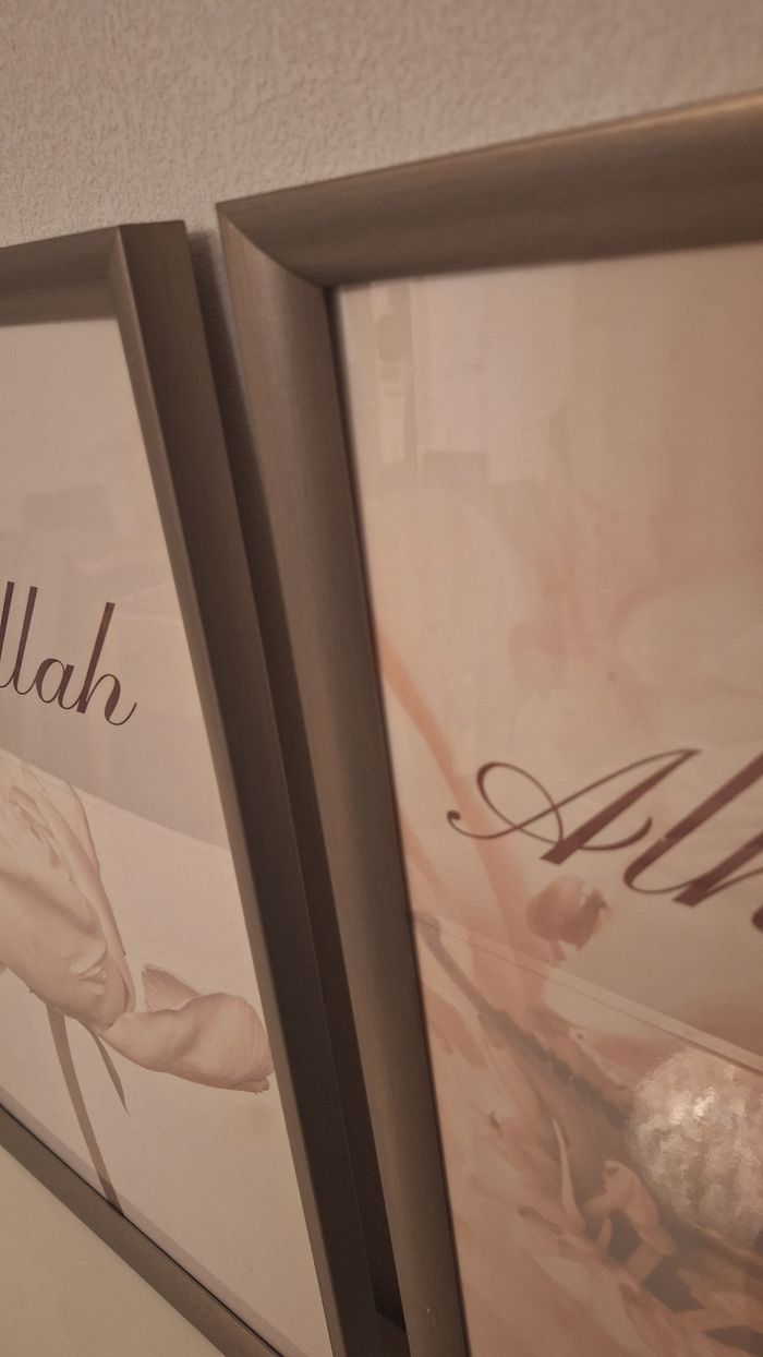 Triptyque 40x50cm avec cadre oriental fleuri - photo numéro 5