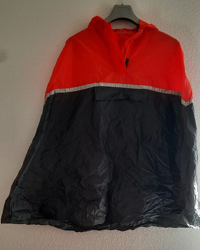 Poncho gris et orange taille 9/12 ans (mixte) - photo numéro 2