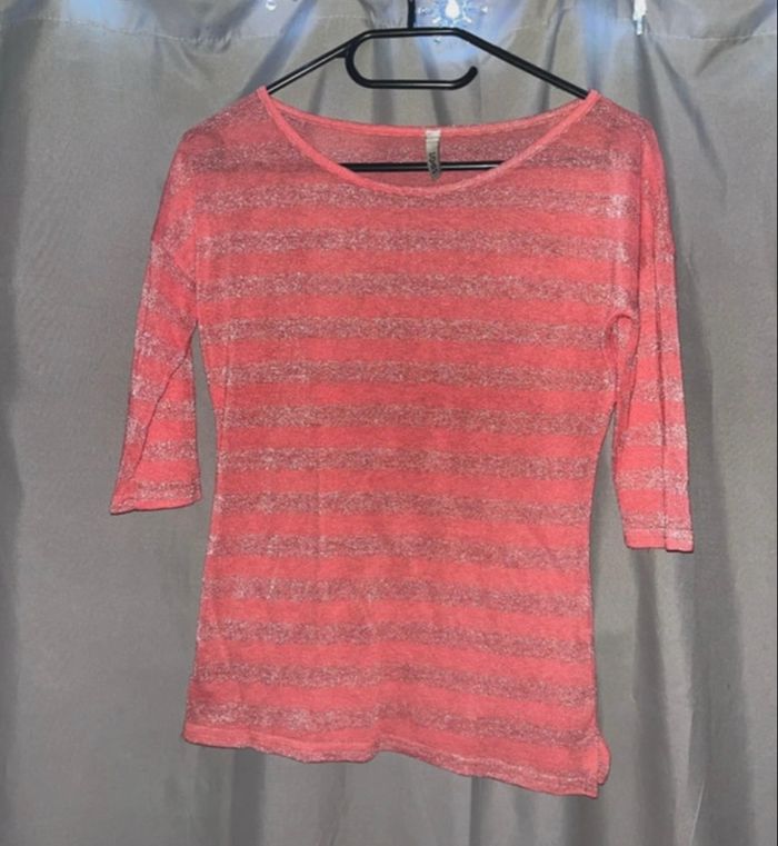 Blouse rose paillettes - photo numéro 2