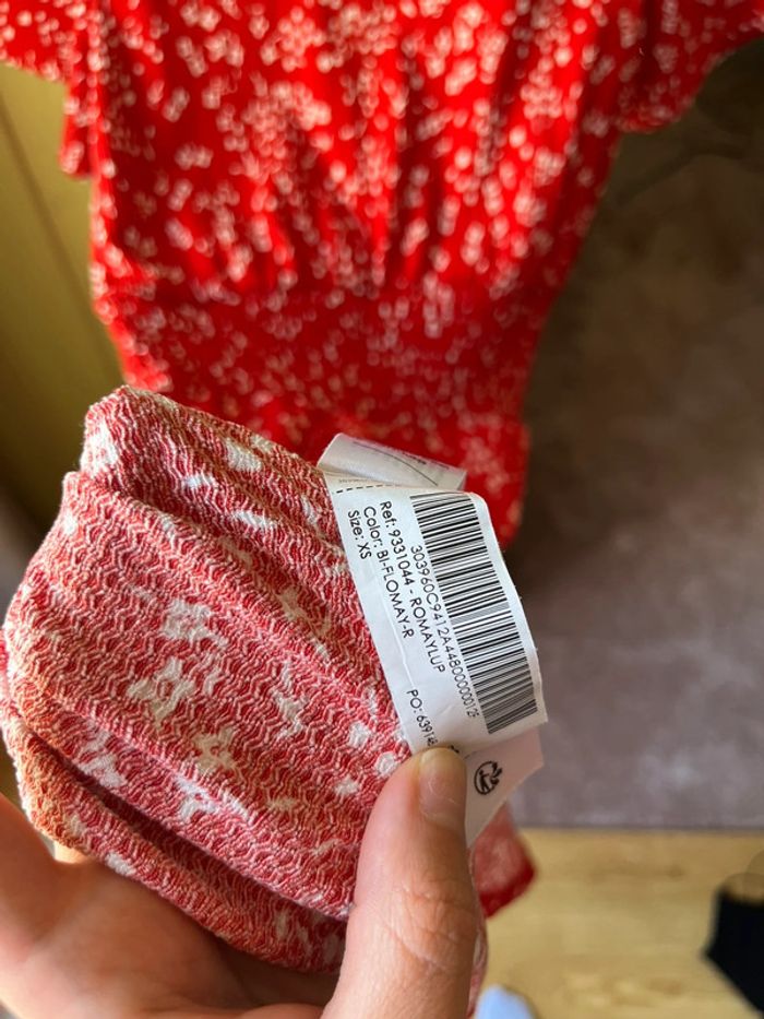 Robe courte Cache Cache - Fleurie rouge - Taille XS - photo numéro 6