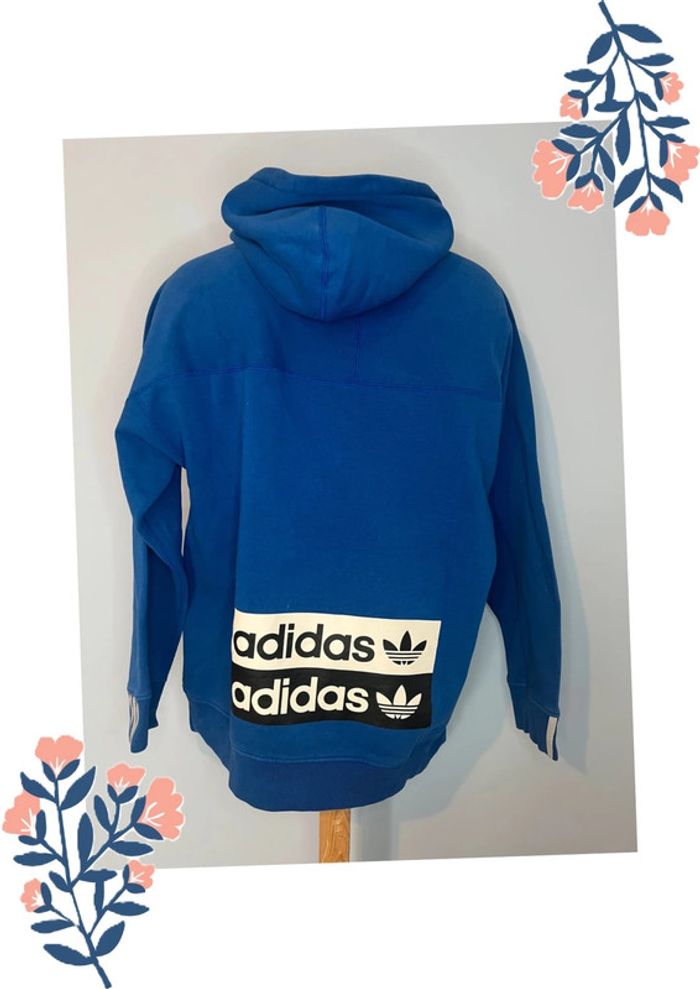 Sweat à capuche bleu Adidas – Taille M - photo numéro 7