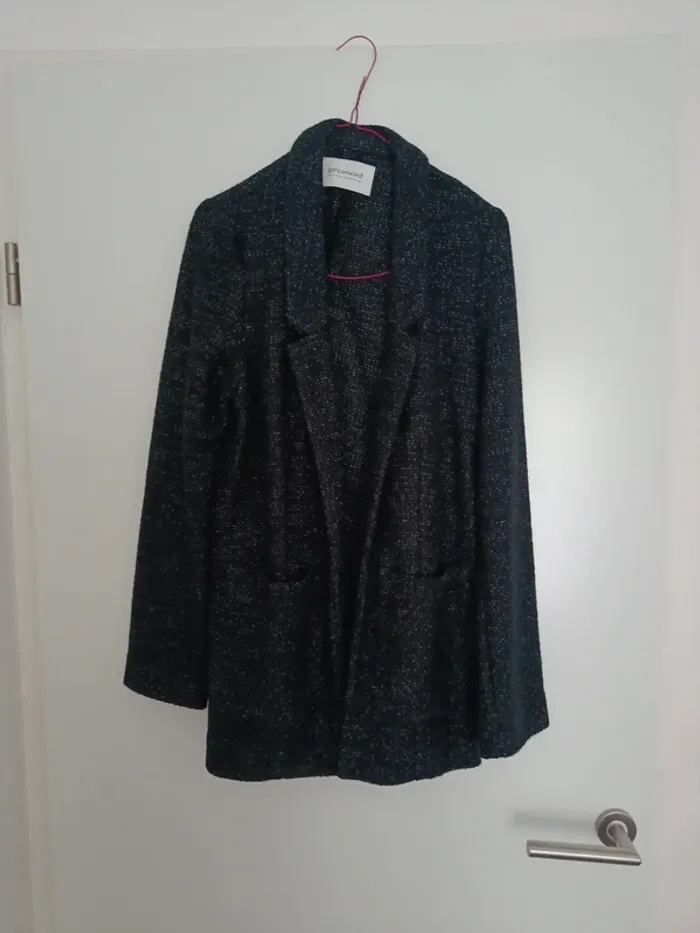 Veste noir mouchetée de blanc Promod 38