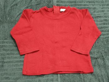 Haut manches longues rouge 12mois