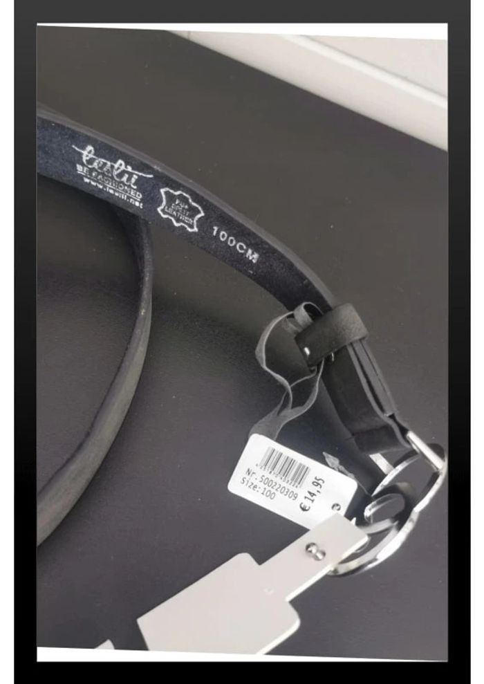 Ceinture en cuir noir pour femme - photo numéro 4
