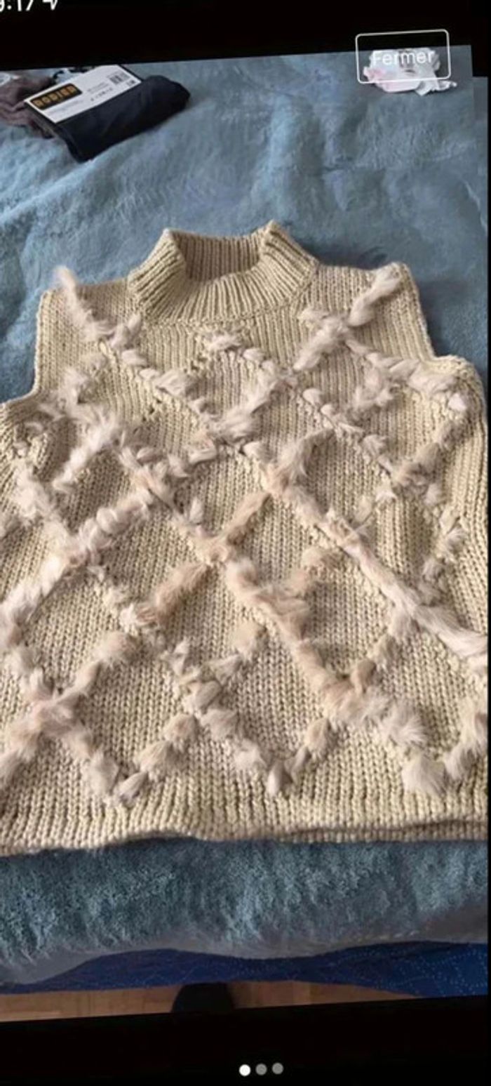 Pull  femme  sans  manches
