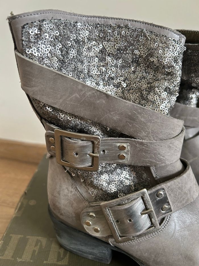 Bottines grises et argentées neuves Life pointure 38 (valeur 159€) - photo numéro 5