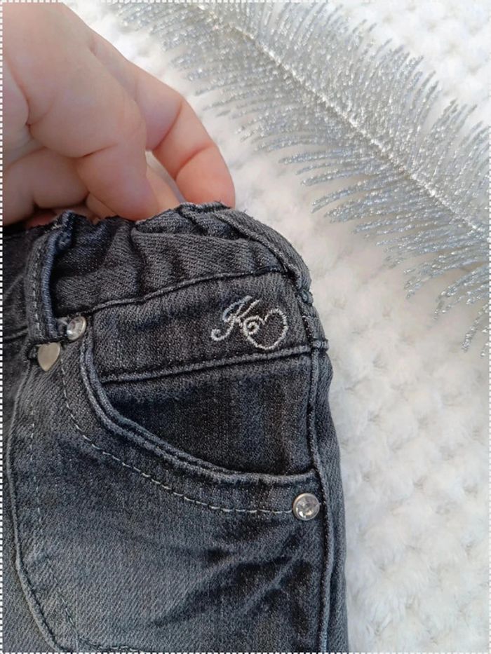 🔸Short en jean noir gris - 18 mois Kimbaloo🔸 - photo numéro 4