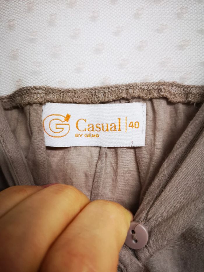 Blouse gemo taille 40 rose poudré - photo numéro 2