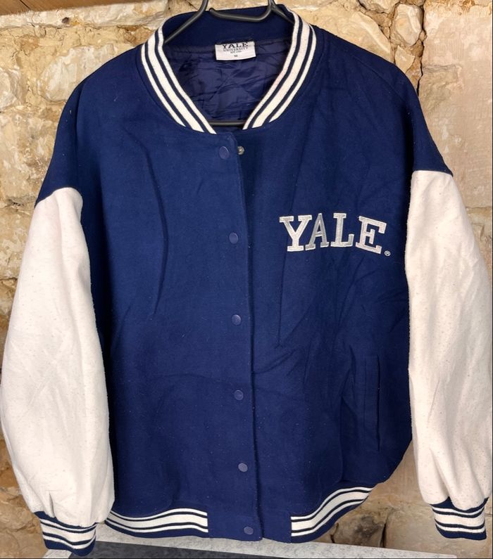Bomber university USA Yale bleu/blanc taille L – très bon état