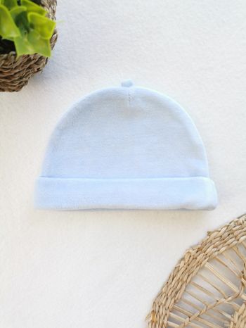 Bonnet bleu clair velours Early Days 0/3 Mois
