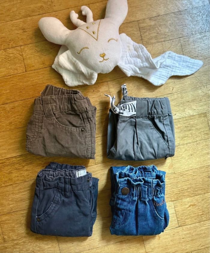 🤩 Lot 4 Pantalons Bébé Garçon | Taille 6 Mois (Mix Marques) 🤩 - photo numéro 10