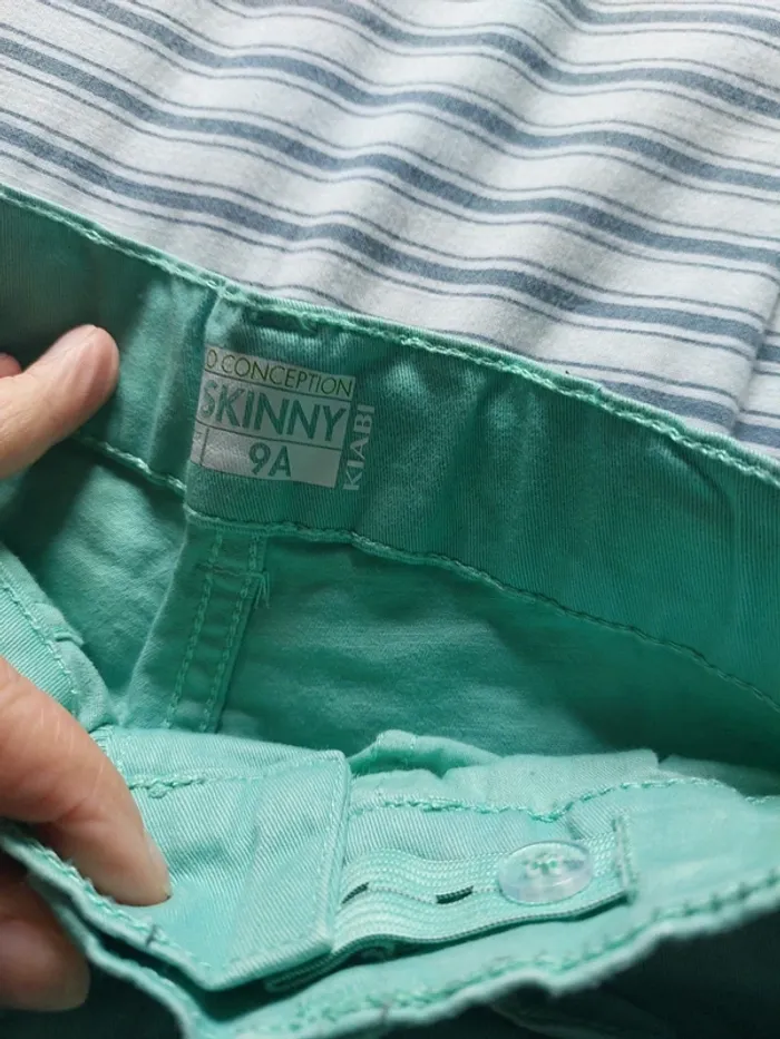 Jean skinny 9 ans vert clair - photo numéro 2
