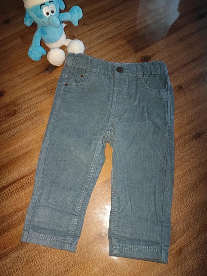 Pantalon velours bleu