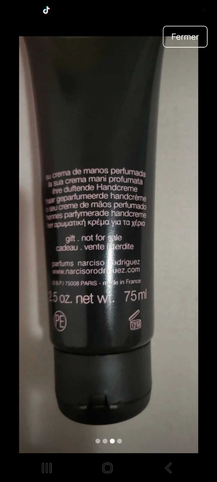Creme pour les mains parfumée narciso Rodriguez. - photo numéro 3