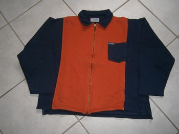 Sweat marine/orange DPAM 10 ans